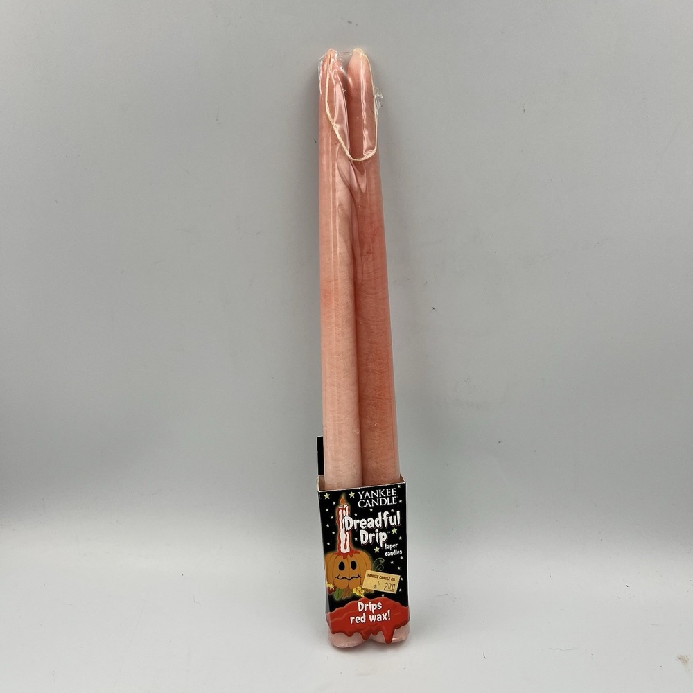 NEW Yankee Candle 2007 Dreadful Drip Blood Halloween Taper Candles Sealed Creepy